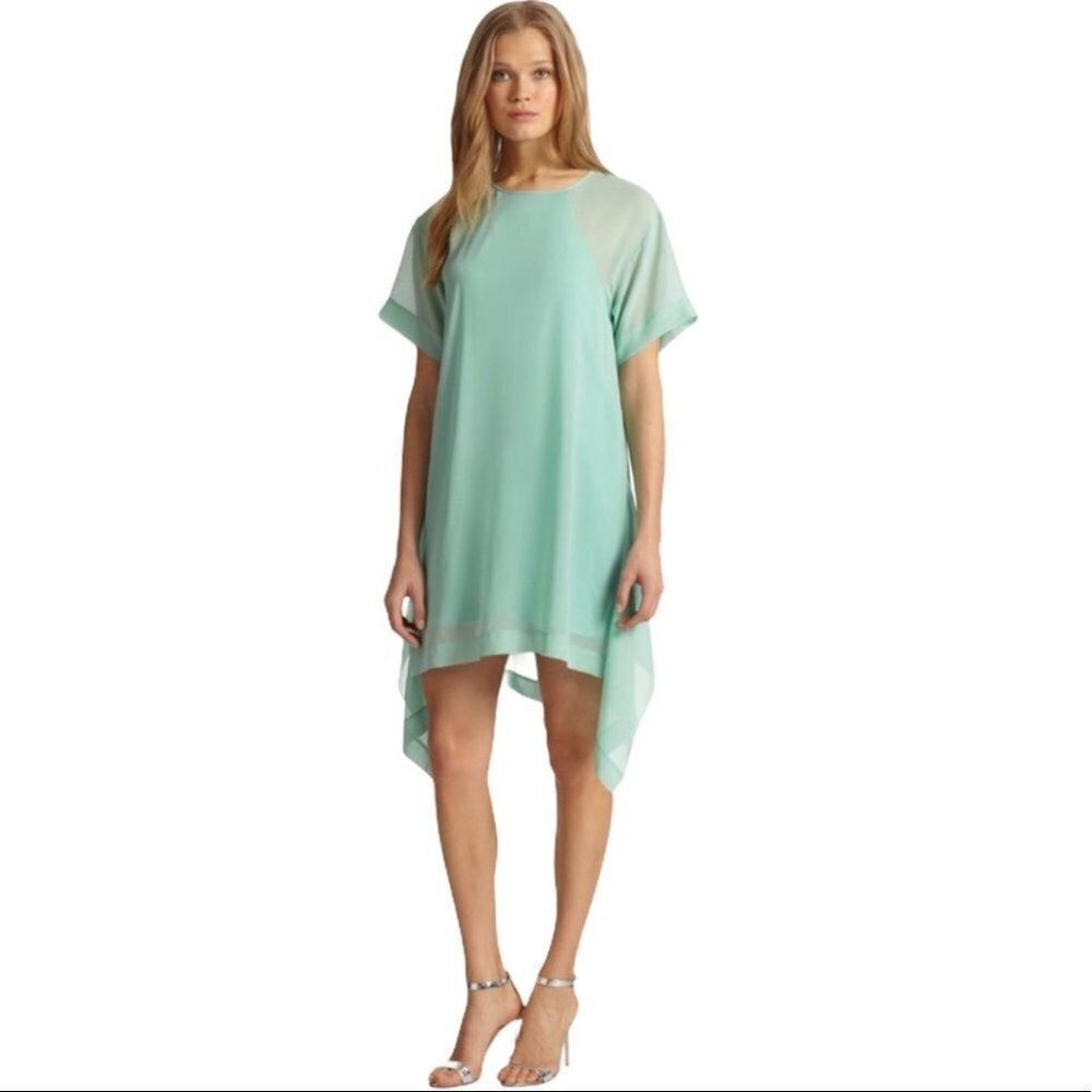 ** BCBG MaxAzria Sharon Mint Silk Dress Size XS